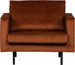 BePureHome Rodeo zamatové dizajnové kreslo - Oranžová