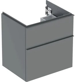 Kúpeľňová skrinka pod umývadlo GEBERIT iCon antracitová lávová 59,2 x 61,5 x 47,6 cm 502,303