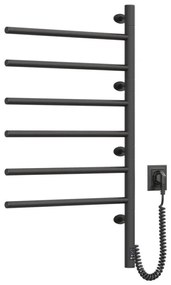 Elektrický otočný sušiak na uteráky ARABESQUE 196W/230V 81,8cm IP44 čierny