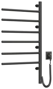 Navin Elektrický otočný sušiak na uteráky ARABESQUE 196W/230V 81,8cm IP44 čierny NV0008