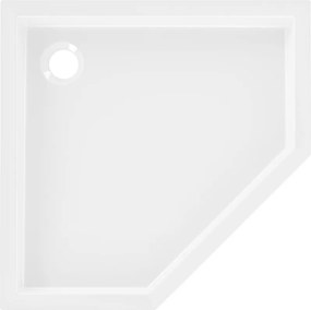 Mexen Flow+ päťuholníková sprchová vanička 80 x 80 cm, biela lesklá, 46P108080H