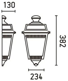 FARO 71424 - Vonkajšie nástenné svietidlo ARGOT 1xE27/100W/230V IP44