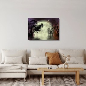 Sklenený obraz - Spln nad hladinou (70x50 cm)