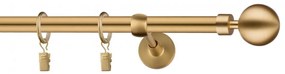 Dekorstudio Garniža jednoradová Guľa MODERN zlatá 19mm Dĺžka: 340cm, Typ uchytenia: Držiak modern, Typ príslušenstva: Bez príslušenstva