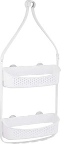 Matne biela závesná plastová kúpeľňová polička Vesper – douceur d'intérieur
