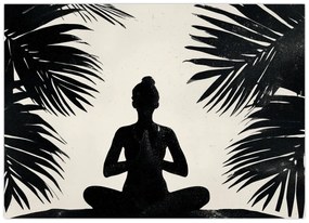 Sklenený obraz - Joga (70x50 cm)