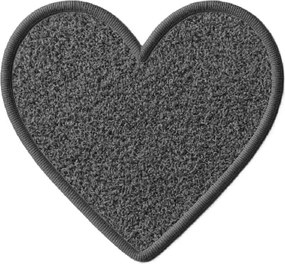 Vopi, Kusový koberec Color Shaggy šedý srdca, 120x120, šedá, obývacia izba