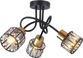 Prisadený luster ZAHARA 3xE27/10W/230V čierny
