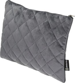 Puzdro na tablet Velvet farba produktu sivá látka lesklá, zamatová