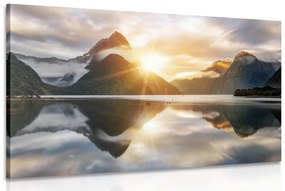 Obraz krásny východ slnka na Novom Zélande Varianta: 120x80