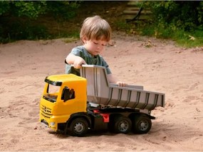 Sklápač Mercedes GIGA TRUCKS, 65 cm, žltá/šedá