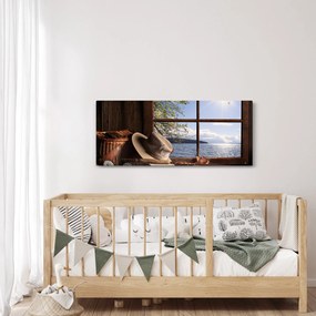 Obraz - Rybárska výbava (120x50 cm)