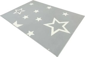 Koberec LUNA 533744/89944 hviezdy, sivý / krémový