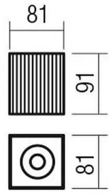 Redo 01-3409 - Bodové svietidlo DELPHI 1xGU10/7W/230V 8,1x8,1 cm čierna