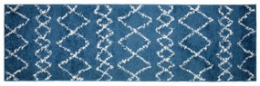 Kusový koberec Shaggy Prata modrý atyp 80x200cm