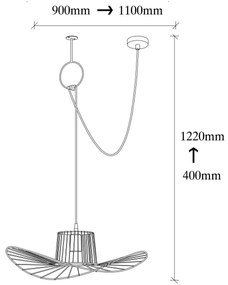 Luster na lanku TEL 1xE27/40W/230V