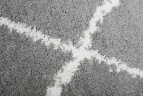 TA Koberec G931B TMAVO ŠEDÁ/KRÉMOVÁ BOHO Rozmer: 100x250 cm