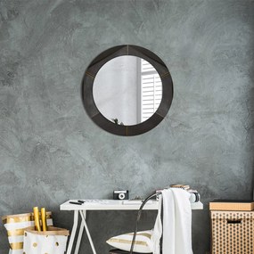 Okrúhle ozdobné zrkadlo na stenu Sivé trojuholníky fi 60 cm