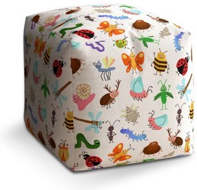 Taburet Cube hmyz, farebná