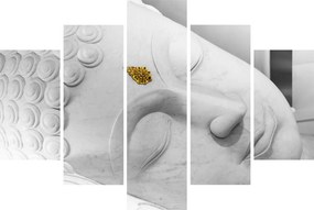 Obraz - Biely Budha (150x105 cm)