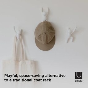 Nástenné plastové háčiky v súprave 3 ks Buddy - Umbra