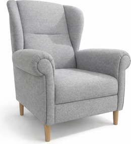 Svetlosivé kreslo ušiak Swan – Ropez