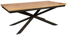 Stôl St-33 140x80+2x40 dub wotan/čierna