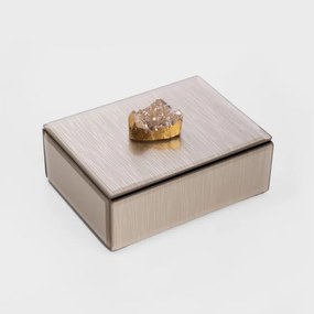 Šperkovnica PIERRE zlatá s kameňom 705243