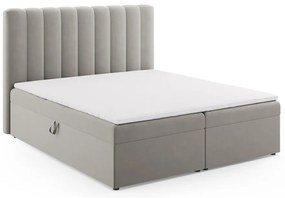 Sivá boxspring posteľ s úložným priestorom 180x200 cm Gina – Milo Casa