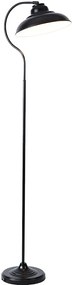 RABALUX Priemyselná kovová stojacia lampa DRAGAN, 1xE27, 60W, čierna