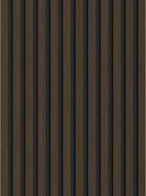 Mexen Lam-B, akustické stenové lamely 275 × 30 cm, HDF doska 4 mm, technická dyha, orech pálený, S100-275307-3015-024