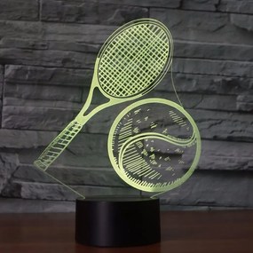 Motív pre 3D LED nočnú lampu 3Dmix 3D-MTV - Tenisová raketa a lopta