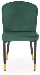 Jedálenská stolička HILLS –⁠ kov/látka, zelená