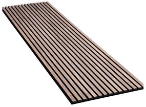 Akustický obkladový panel, MDF, 2440 × 605 × 22 mm, vlašský orech