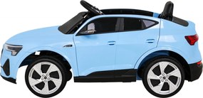 Ramiz Audi E-Tron Sportback pre deti modré + na diaľkové ovládanie + pohon 4x4 + pomalý štart + rádio MP3 + LED