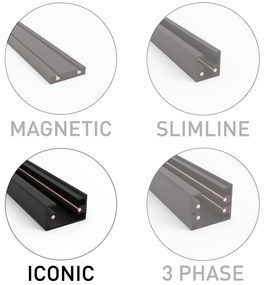 Moderné 1-fázové koľajnicové bodové svetlo biele - Jeana