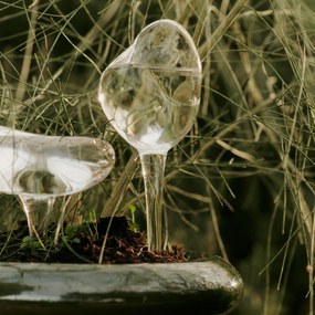 Ferm Living Sklenená zavlažovacia nádobka Mercury – set 2 ks