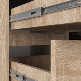 Rohový písací stôl B20 155 cm dub sonoma ľavý