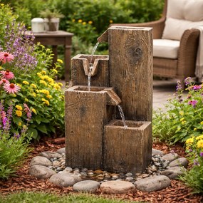 Záhradná solárna fontána BestBerg SF-04 / polyresin / 27 x 28 x 48 cm