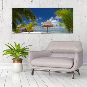 Obraz - Pláž s bielym pieskom (120x50 cm)