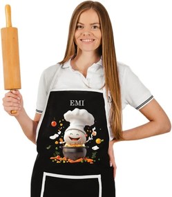 Kuchynská zástera Gusto EMI, čierna