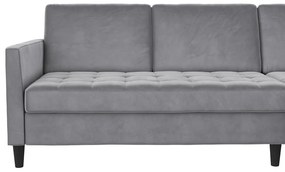 Svetlosivá zamatová rohová pohovka Presley – Støraa