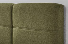 Posteľ Domango 140x200 cm, olivovo zelená látka