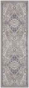 Hanse Home, Koberec behúň Terrain 105604 Orken Grey Cream, 80x200, šedá, obývacia izba