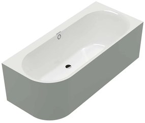 VILLEROY &amp; BOCH Oberon 2.1 voľne stojaca vaňa z materiálu Quaryl (bez spoja medzi panelom a vaňou), pre pristavenie k stene - do pravého rohu, odtok v strede, 1800 x 800 x 600 mm, Colour on Demand, biela alpská, UBQ180OBN9CRBCVD01