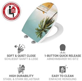 Záchodová doska s automatickým zatváraním 36,5 x 45 cm Corbara – Wenko