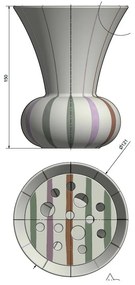 Kameninová váza Kähler Design Signature, výška 15 cm