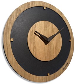 Dekorstudio Drevené hodiny na stenu Oak Flow - dub 30cm