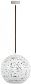 Candellux Biely závesný luster okrúhly Bene pre žiarovku E27 31-70586