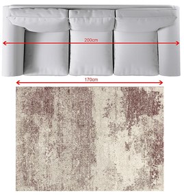 Koberec Softness silver/claret 120x170cm